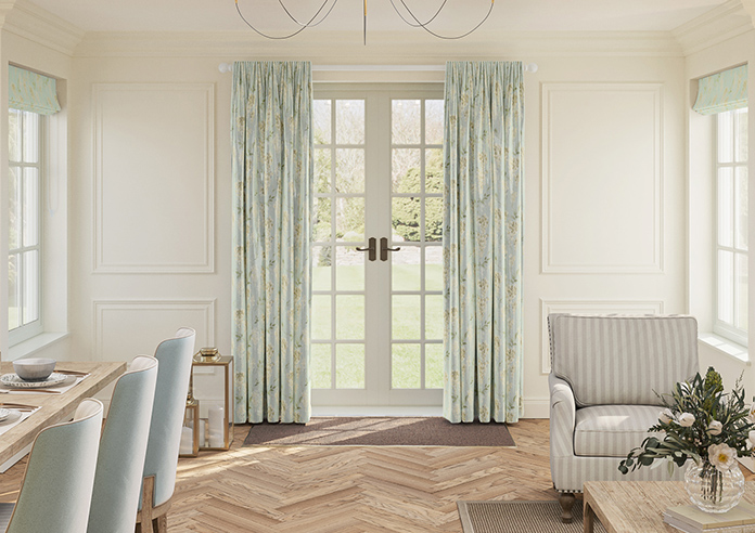 Wisteria Silk, Subtle Blue - Made to Measure Curtains - Image 3